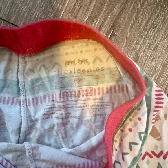 Little Sleepies Holiday Pajama Set - Red and Green - Picture 4 of 5